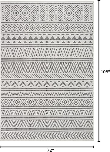 Vista 129 de Adiva Rugs - Alfombra para interior y exterior, tapete fácil de limpiar, resistente a la intemperie y las manchas, para comedor, patio, terraza