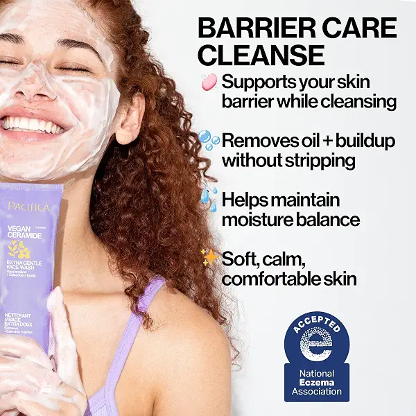 Pacifica Face Wash for Sensitive Skin Facial Cleanser Vegan Ceramide Barrier Repair Extra Gentle for Daily Fragrance Free for Sensitive Skin, Clean Beauty, Vegan & Cruelty-Free Dermatologist Tested 5