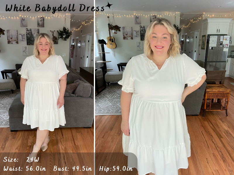 plus size babydoll dress formal Pinup Fashion Hot Pink Summer Casual Tiered Tunic Fits true to size Option:200/CS | Size : 4