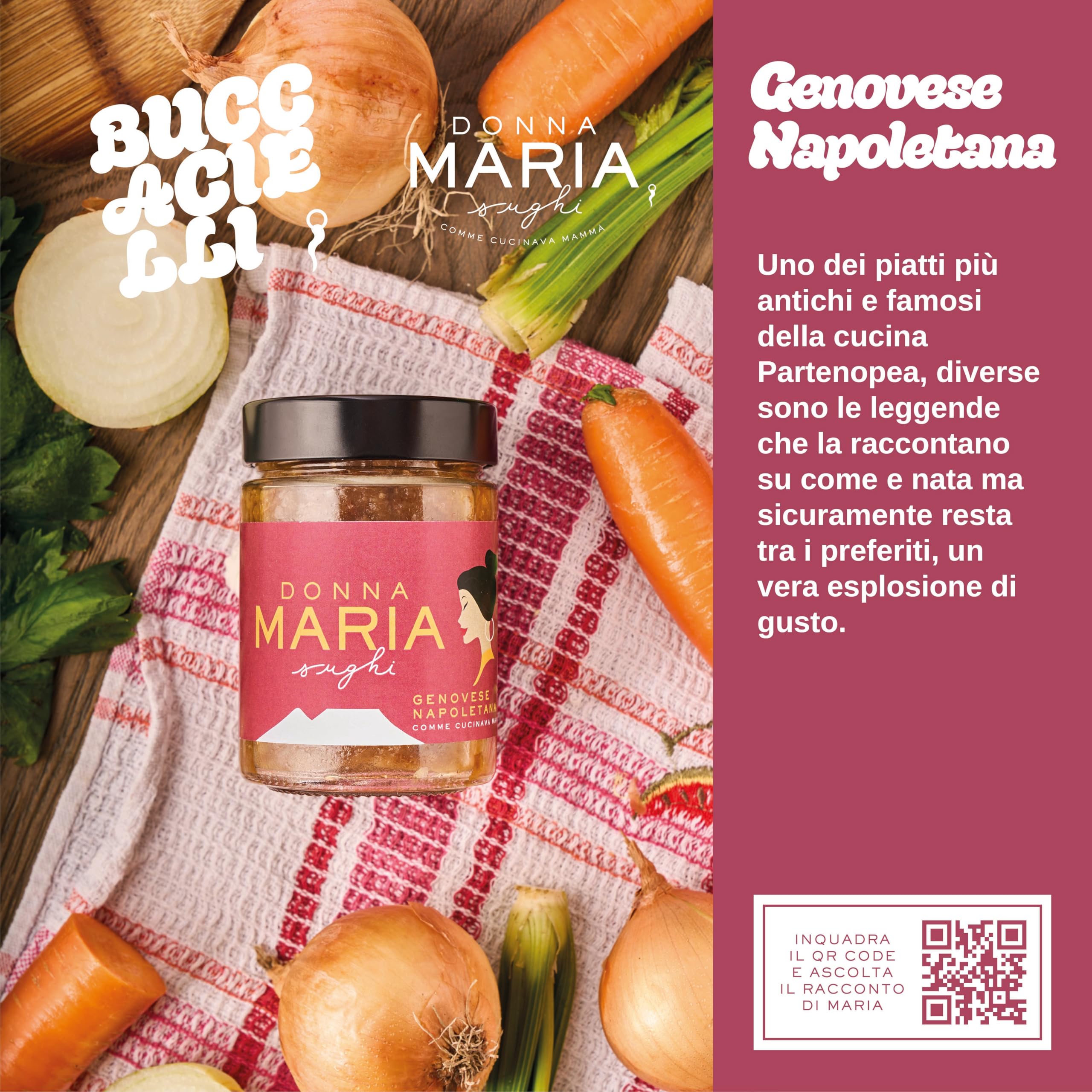 DONNA MARIA box Sughi Pronti per Pasta - sugo pronto artigianale della cucina napoletana - fagioli e cozze - salsicce e friarielli - genovese