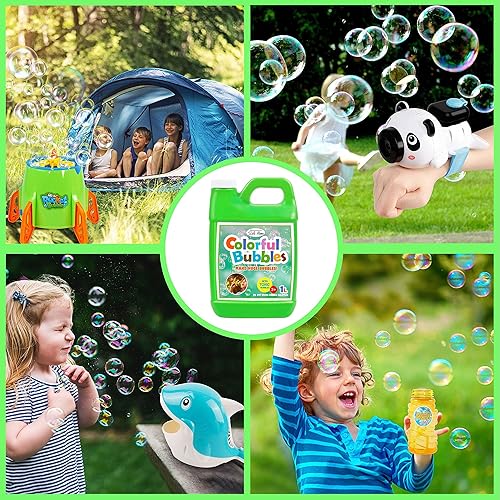 Vista 29 de Solución concentrada de burbujas Lulu Home, solución de repuesto de burbujas de 1 L/33.8 onzas de hasta 2.5 galones para máquina de burbujas de Red-2