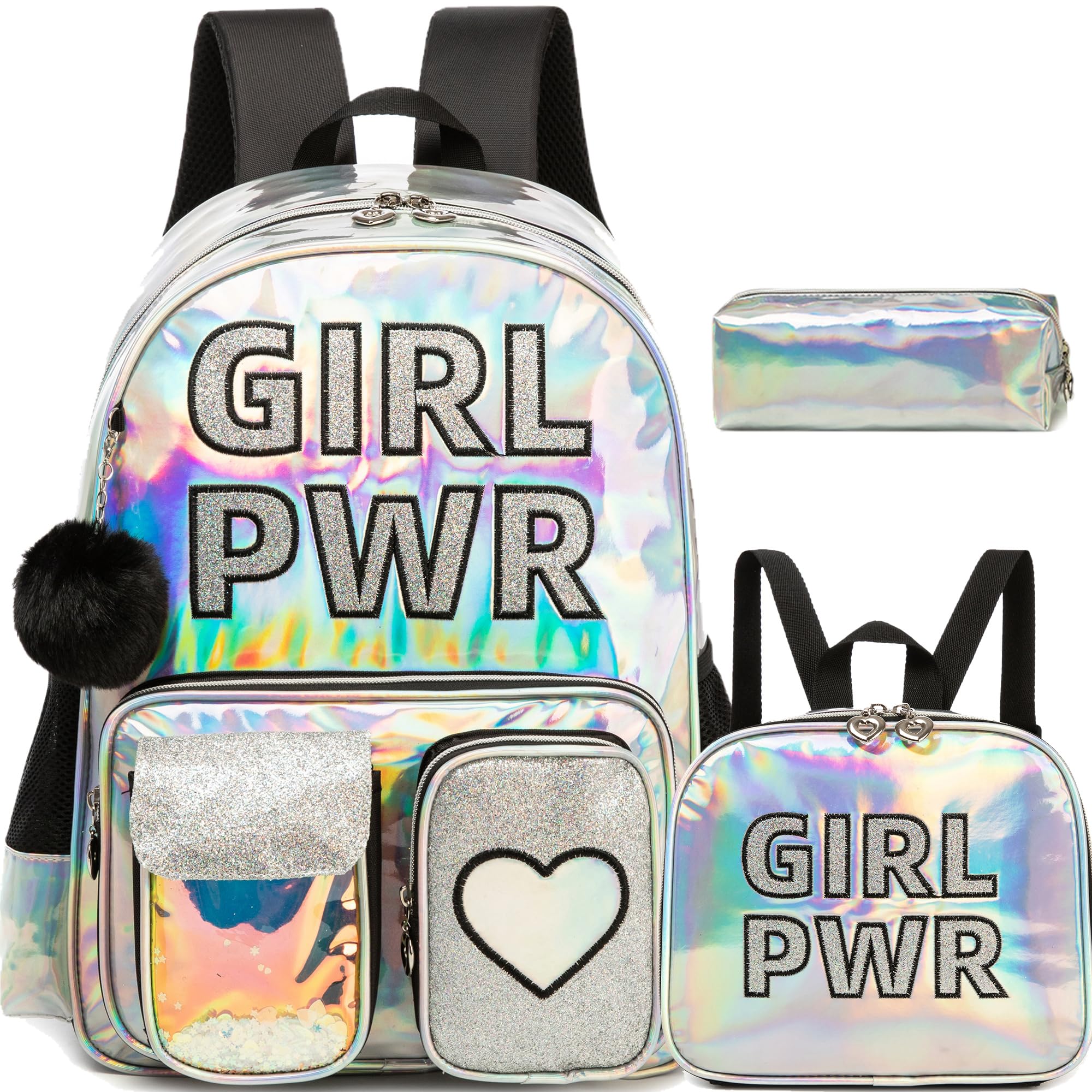 HTgroce Backpacks for Girls School Backpack for Kids Black Backpacks for Elementary Primary School Bags for Girls Bookbags