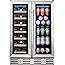 Kalamera Wine and Beverage Refrigerator, Kalamera 24” Under Counter Dual Zone Wine Cooler for Home - Built in Wine Fridge w/