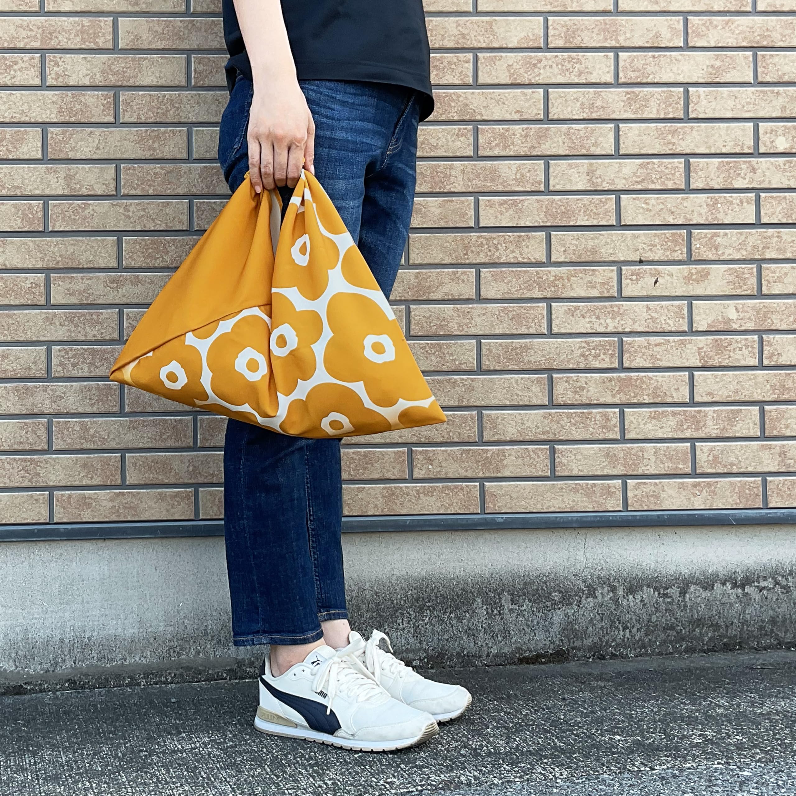 Amazon｜朝倉染布 撥水あづま袋 AZUMA 椿（黄色）小｜朝倉染布