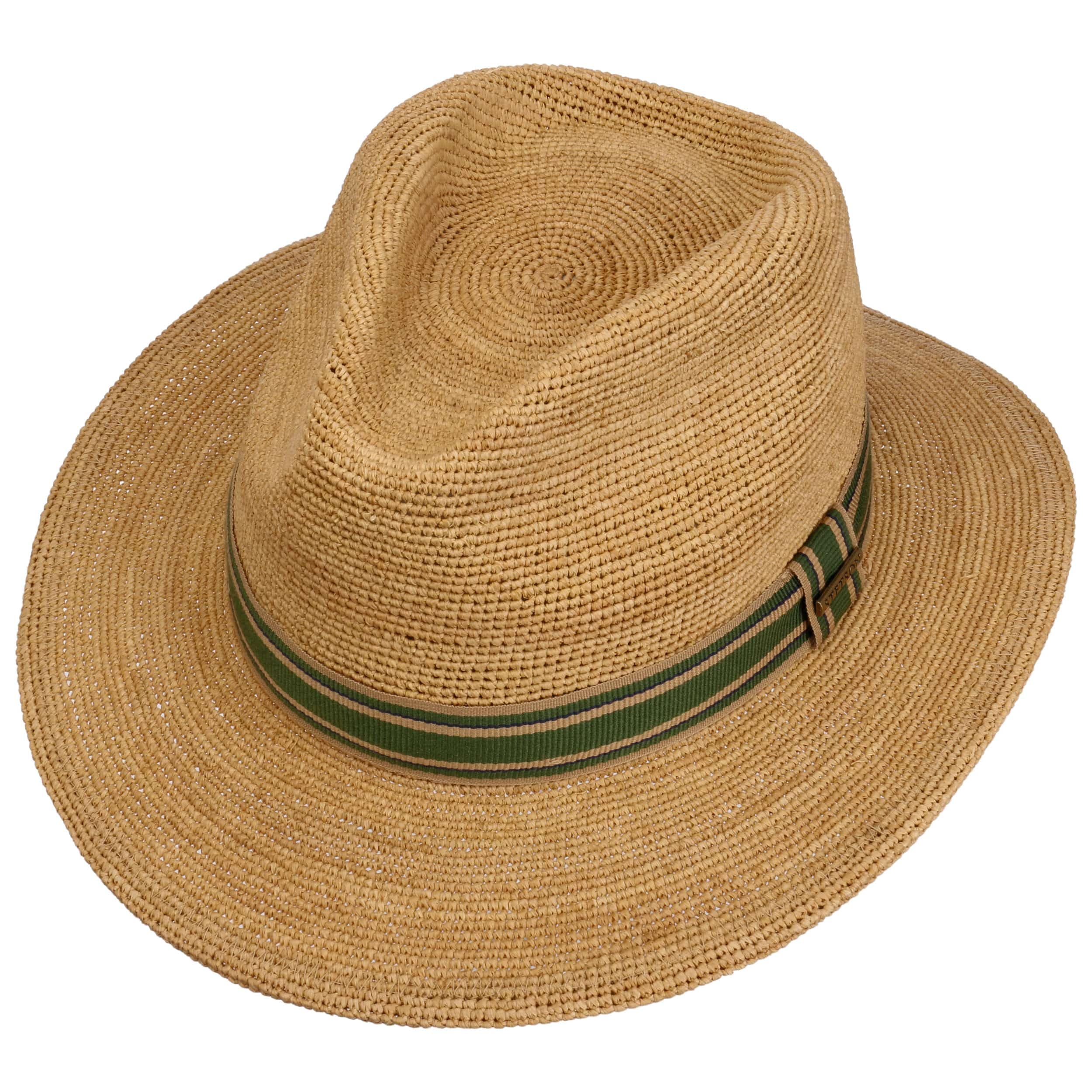 Stetson Benardsen Travellerhut Strohhut UV-Schutz 40 Ripsband Mehrfarbig Damen Herren Frühling Sommer