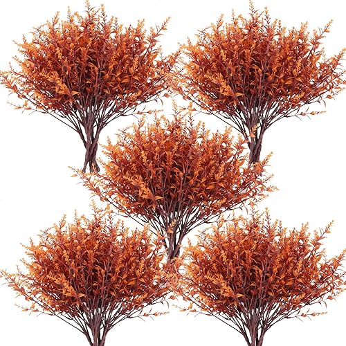 Miniatura 14 de Plantas artificiales para exteriores, resistentes a los rayos ultravioleta, vegetación artificial, 12 ramos de flores de lavanda para macetas