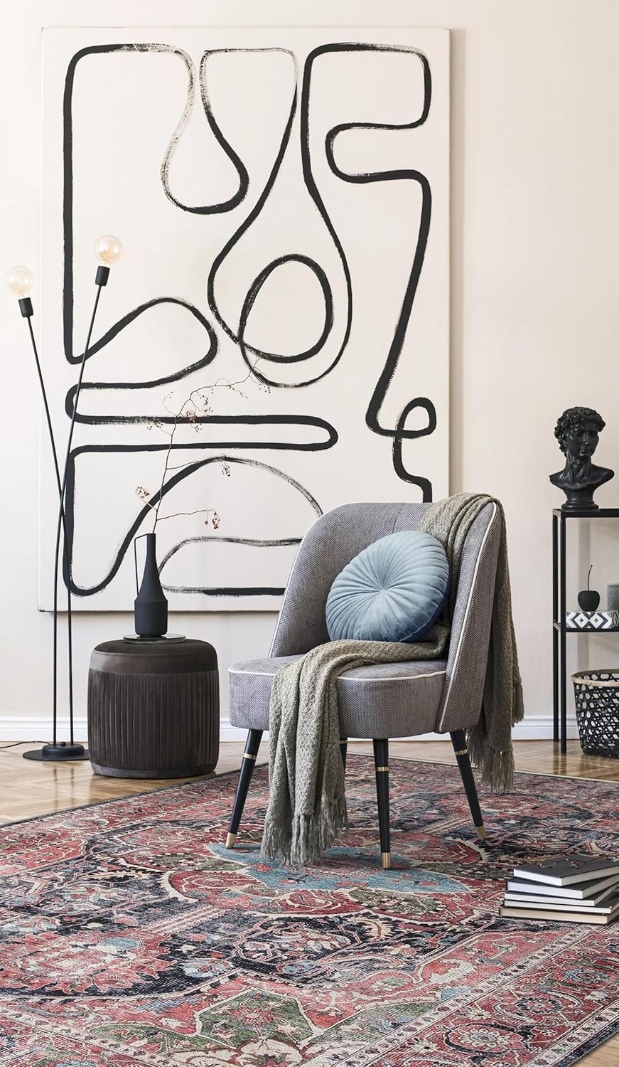 Kaleen Rugs Praia Collection 9'3" x 11'6 Traditional Oriental Area Rug,Red 9'3" x 11'6 Red