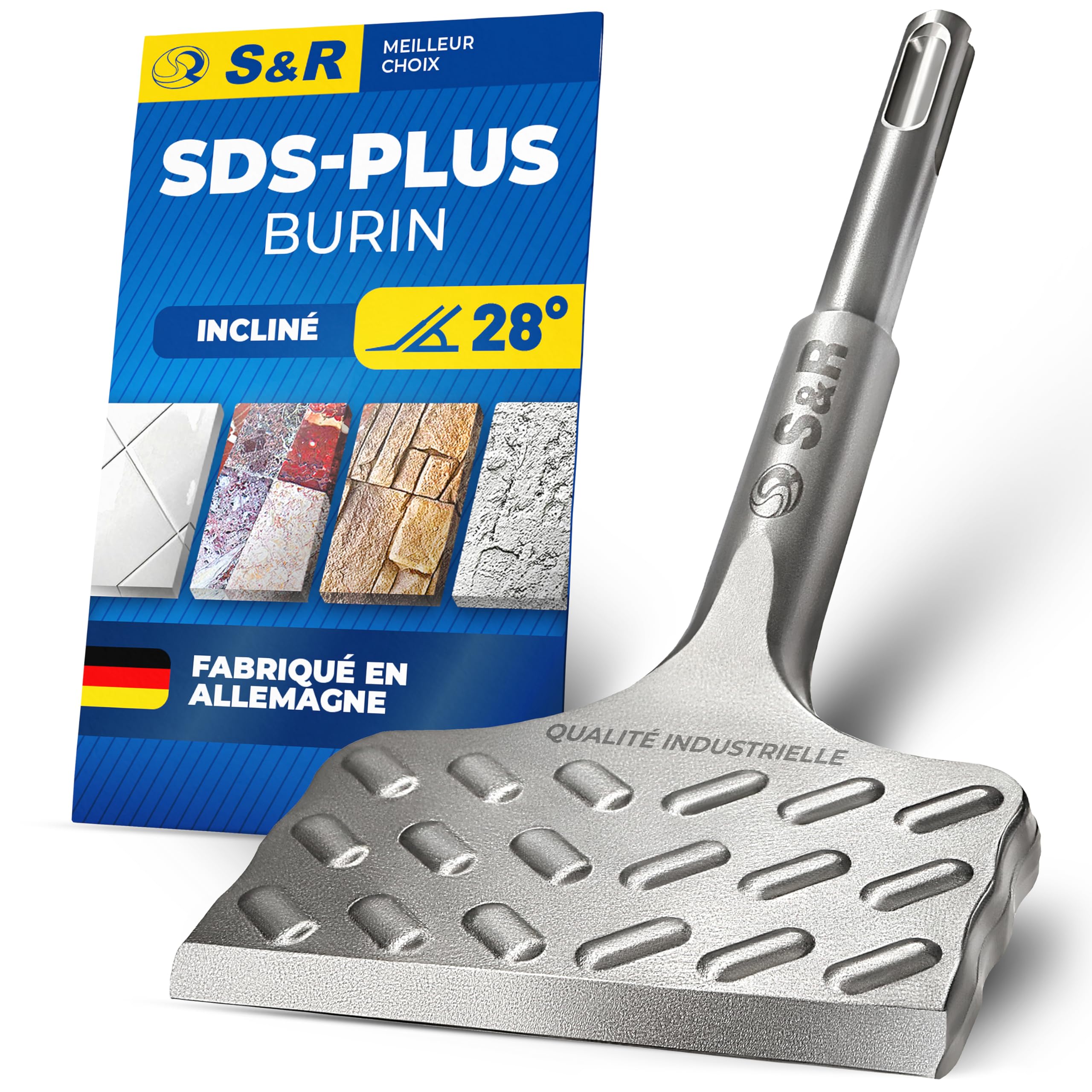 GABRIELLE Burin à Carrelage Burin, Burin à Spatule, Burin, Burin à Carrelage , Burin Plat Pour Marteau Perforateur, Pour Enlever Les Carreaux Et La Colle à Carrelage