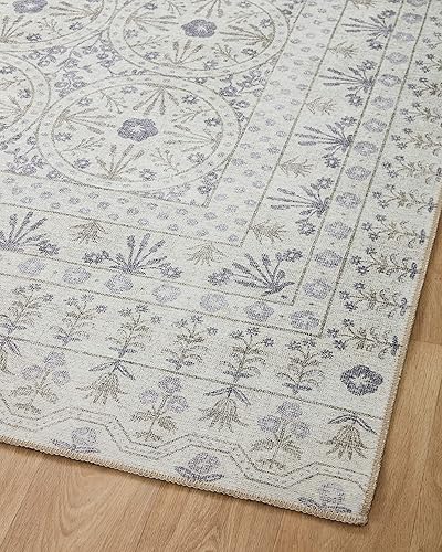 Miniatura 7 de Rifle Paper Co. x Loloi Maison Collection MAO-03 Rosette Ivory - Alfombra de muestra de 18 x 18 pulgadas