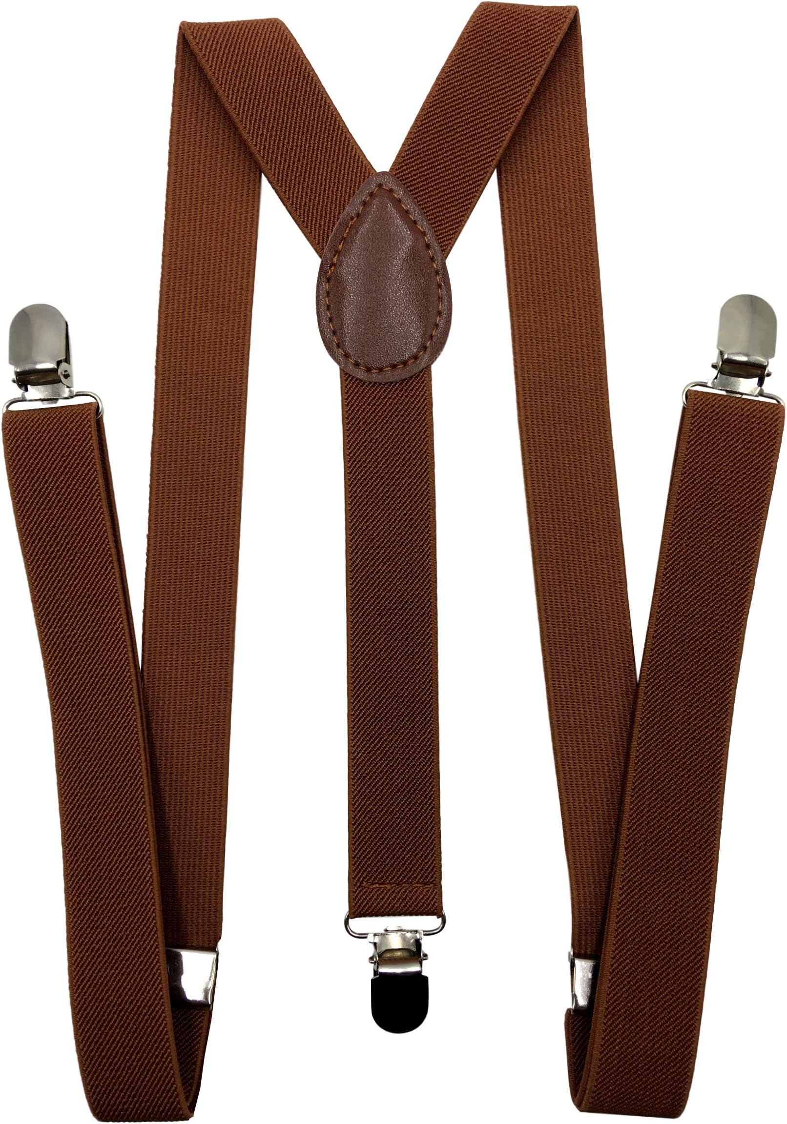 Suspenders for Women and Men | Elastic, Adjustable, Y-Back | Pant Clips, Tuxedo Braces