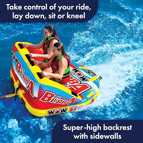 Miniatura 3 de Wow Sports Big Bubba - Tubo remolcable inflable para 1 o 2 personas