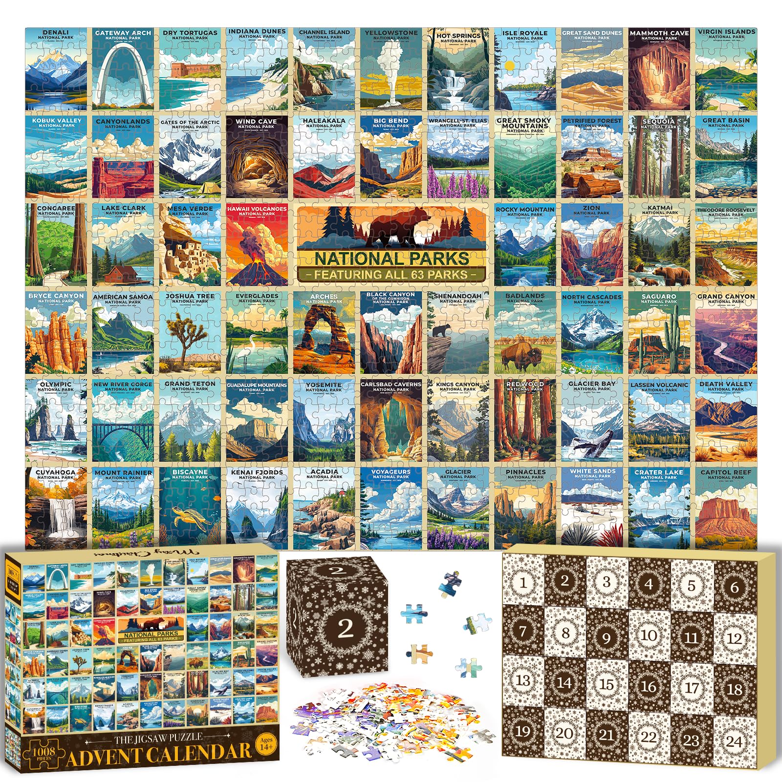 Amazon.com: National Park Puzzle Advent Calendar 2026 Adults Teen
