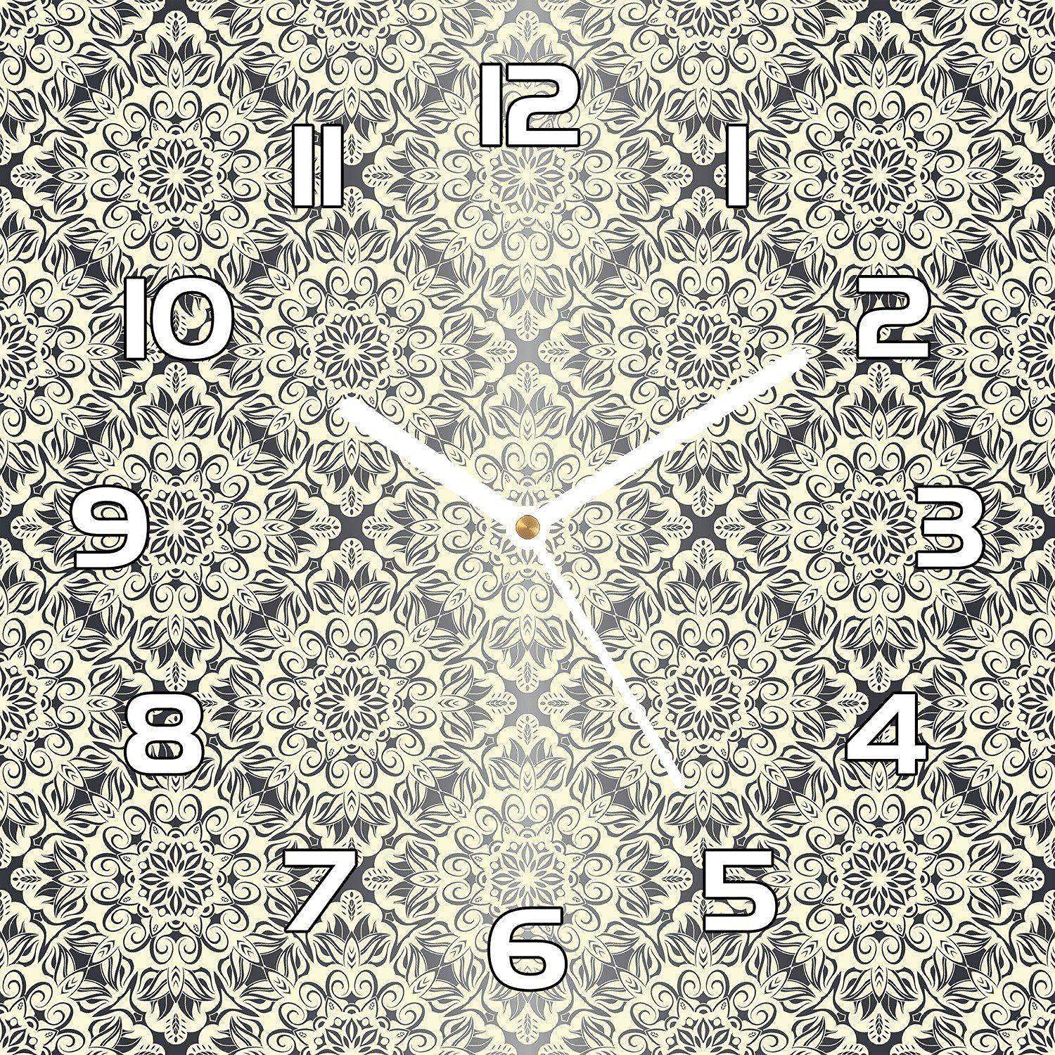 Horloge en verre sécurité 30x30 cm Coloray avec aiguilles noires et impression haute définition