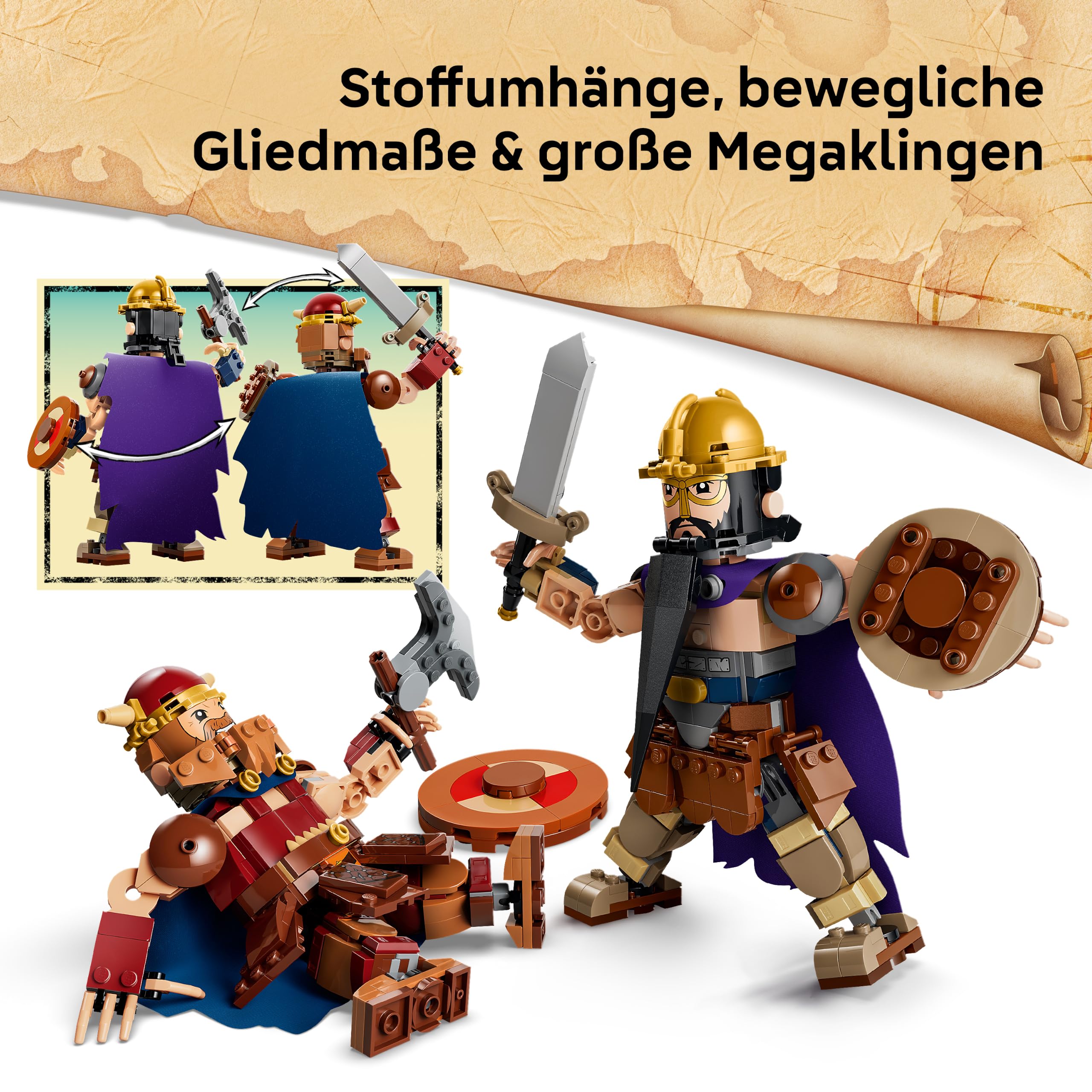 LEGO ONE PIECE Woogey vs. Boogey - Riesen von Little Garden - Interaktives Spielzeug mit 2 Actionfiguren und 5 Minifiguren - Geschenk für Jungen, Mädchen und Fans ab 9 Jahren - 75644