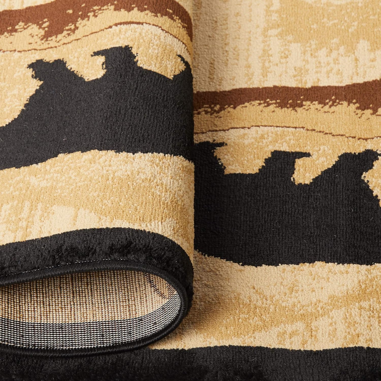 Rug Empire Rustic Lodge Area Rug, Bear Cabin, 63" x 87"