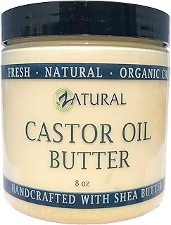 Castor Body Butter-Castor Oil-Raw Shea Butter-Moisturizing-Skin-Hair-Body