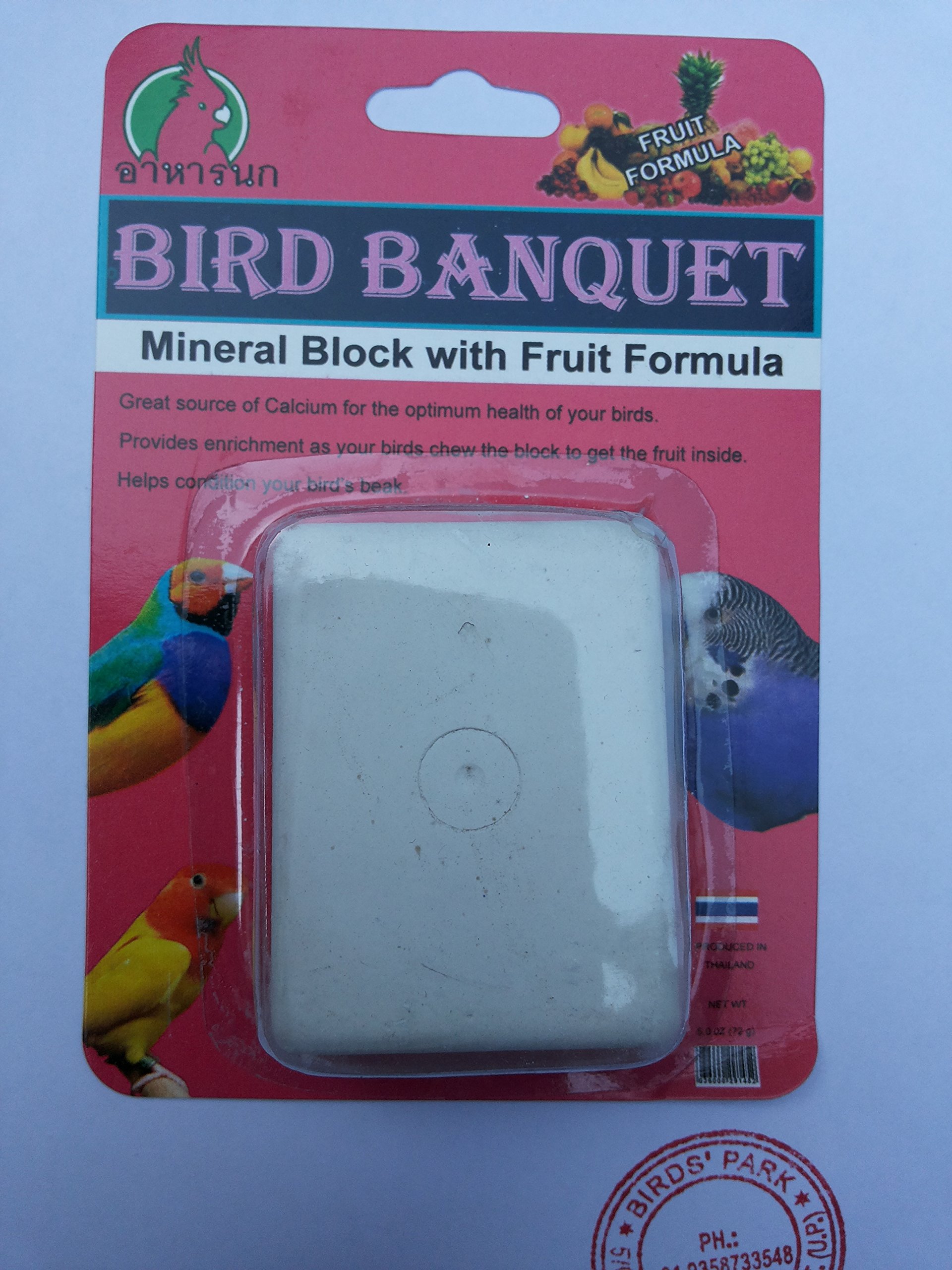 Birds Calcium Block Banquet Mineral Block with Fruit Formula Good for Canary Finch Lovebirds (B075MM2413) Amazon Price History, Amazon Price Tracker