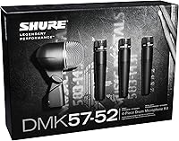 Vista 2 de Shure Drum Microphone Kit for Performing and Recording Drummers, Conveniently Packaged Selection of Mics and Mounts with Options for Kick Drum
