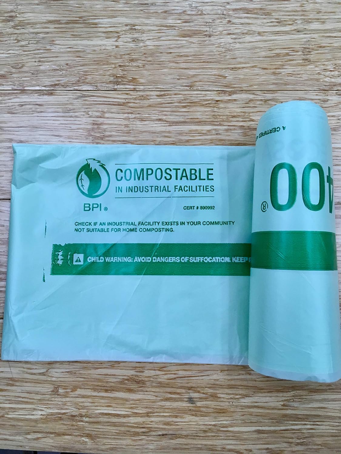 EcoSafe 6400 Certified Compostable Bags 22 Gallon (26" x 40