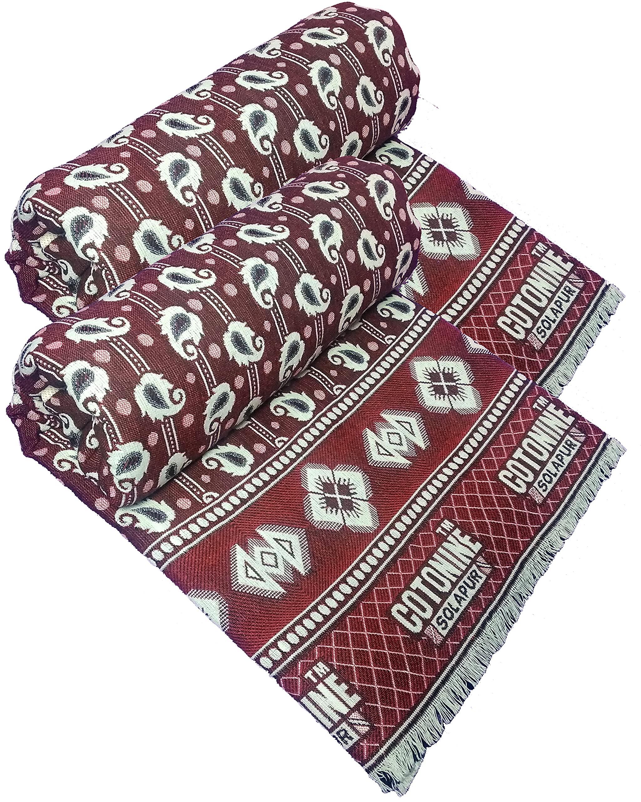 Cotonine Cotton Single Size, Daily use Solapur Chaddar Blanket, Red Color Pack of 2 (B08R2JNBZD) Amazon Price History, Amazon Price Tracker