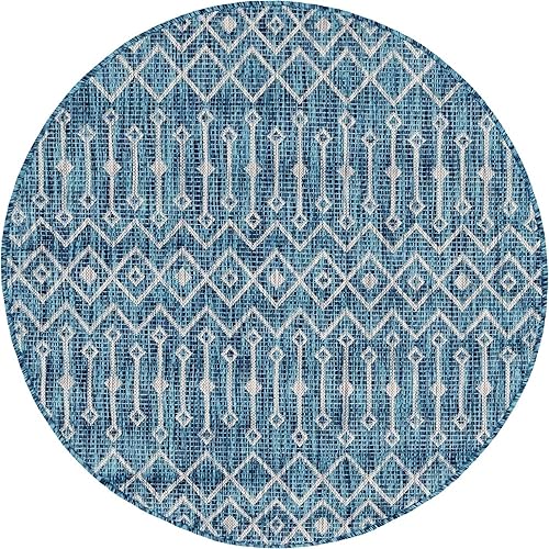 Vista 28 de Unique Loom Alfombra Colección enrejado Marroquí Celosía Transicional Interior y Exterior, Polipropileno Gris carbón/natural