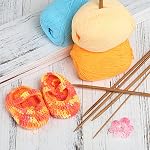 LIHAO 30 Pcs Ensemble d'aiguilles à tricoter en bambou (2.0-10.0mm) 35cm Aiguilles en bois droit pointées longues droites pour tisserands, écharpes, chaussettes et châles