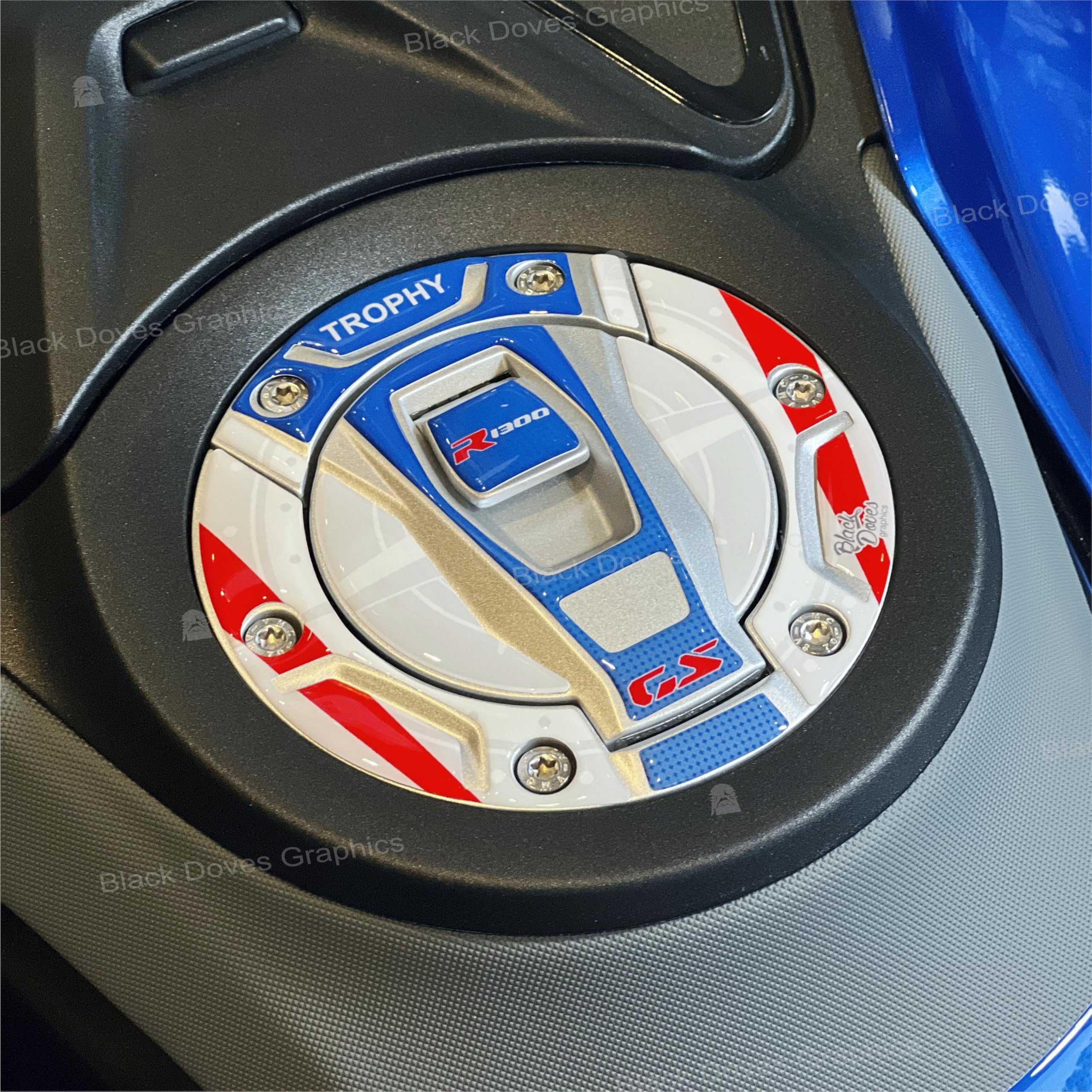 Stickers 3D Motorrad R 1300 GS 2024 anti-rayures pour trappe KEYLESS Trophy