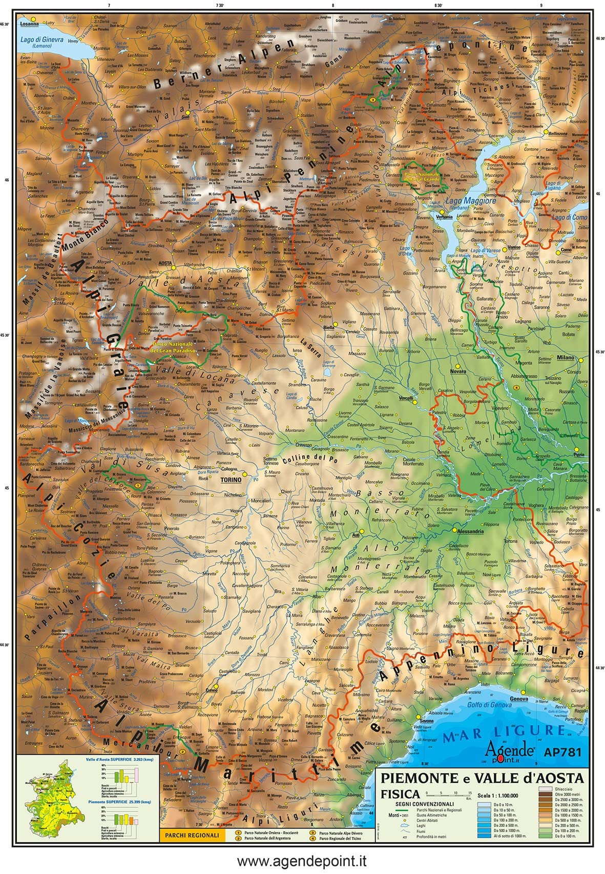Cartina Europa Fisica E Politica A3 Plastificata - Per Scuola E Ufficio