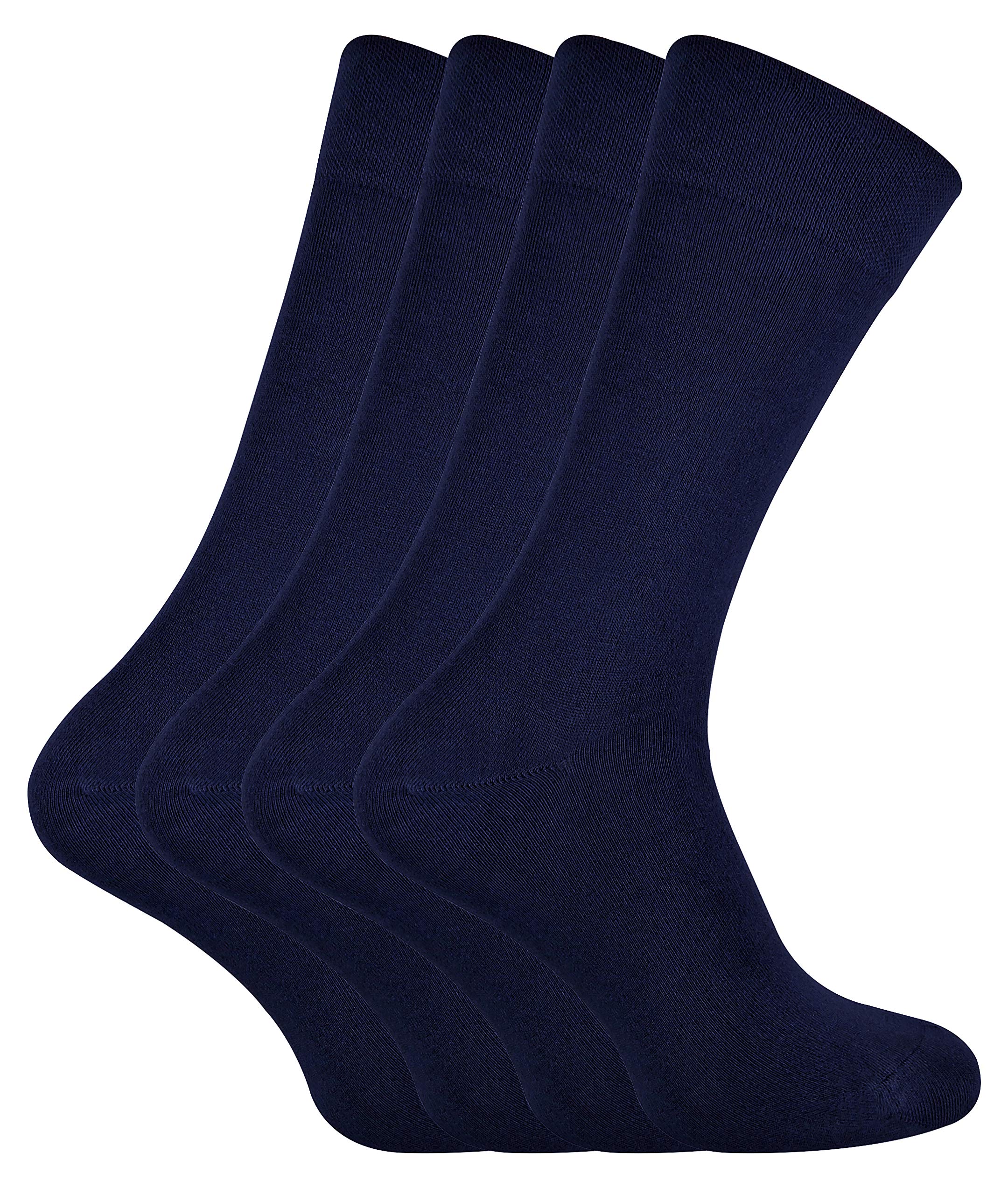 Sock Snob4 Pairs Bamboo Finely Knit Thin Super Soft Suit Socks for Men & Women