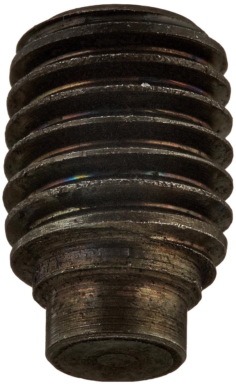 Alloy Steel Set Screw, Black Oxide Finish, Meets ASME B18.3, Hex Socket Drive, Half Dog Point, 1/4"-28 Thread Size, 3/8" Length, US Made (Pack of 100)