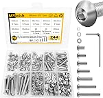 MYWISH 420Pcs M5 Assortiment de boulons, M5 x 8/10/12/16/20/25/30mm, 12.9 Acier au carbone de qualité, écrous et rondelles, vis assorties et boulons Mywish