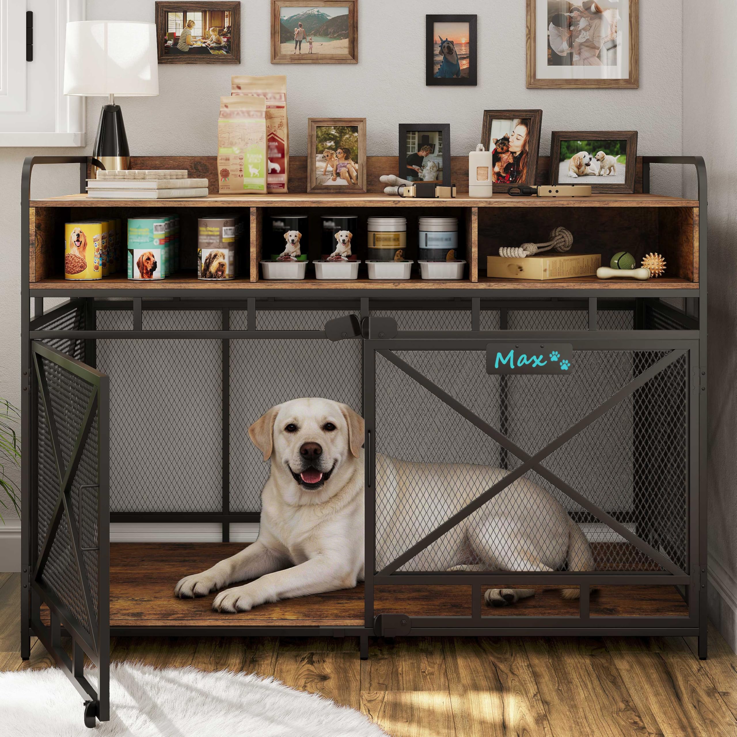 Fulhope 48 Heavy Duty Wooden Dog Crate