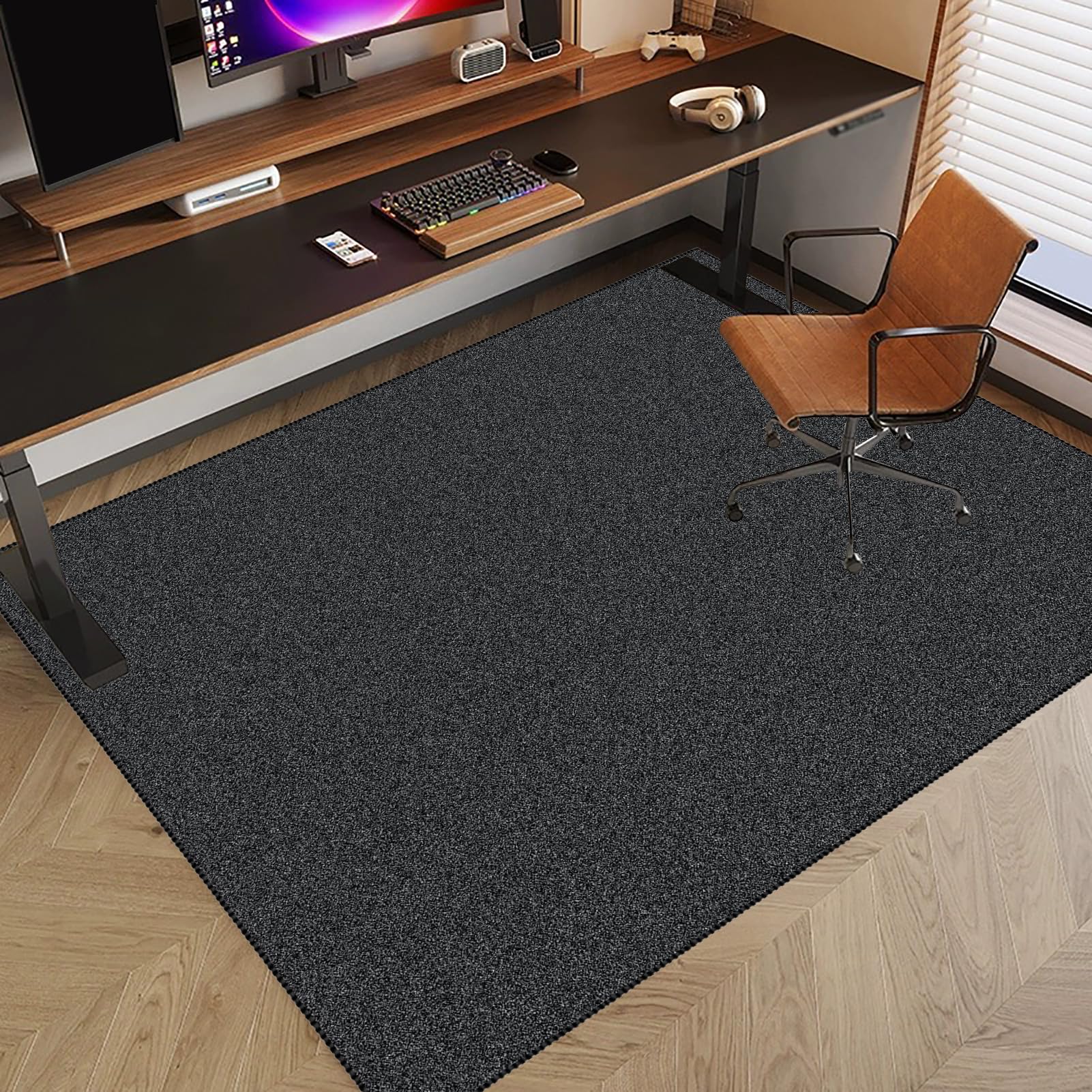 Protector Suelo Silla Ruedas Alfombra Silla Gaming Alfombra Silla Escritorio Antideslizante Alfombra Oficina para Silla con Ruedas Alfombra Protectora Suelo Silla Alfombra Gamer 100 x 120 cm