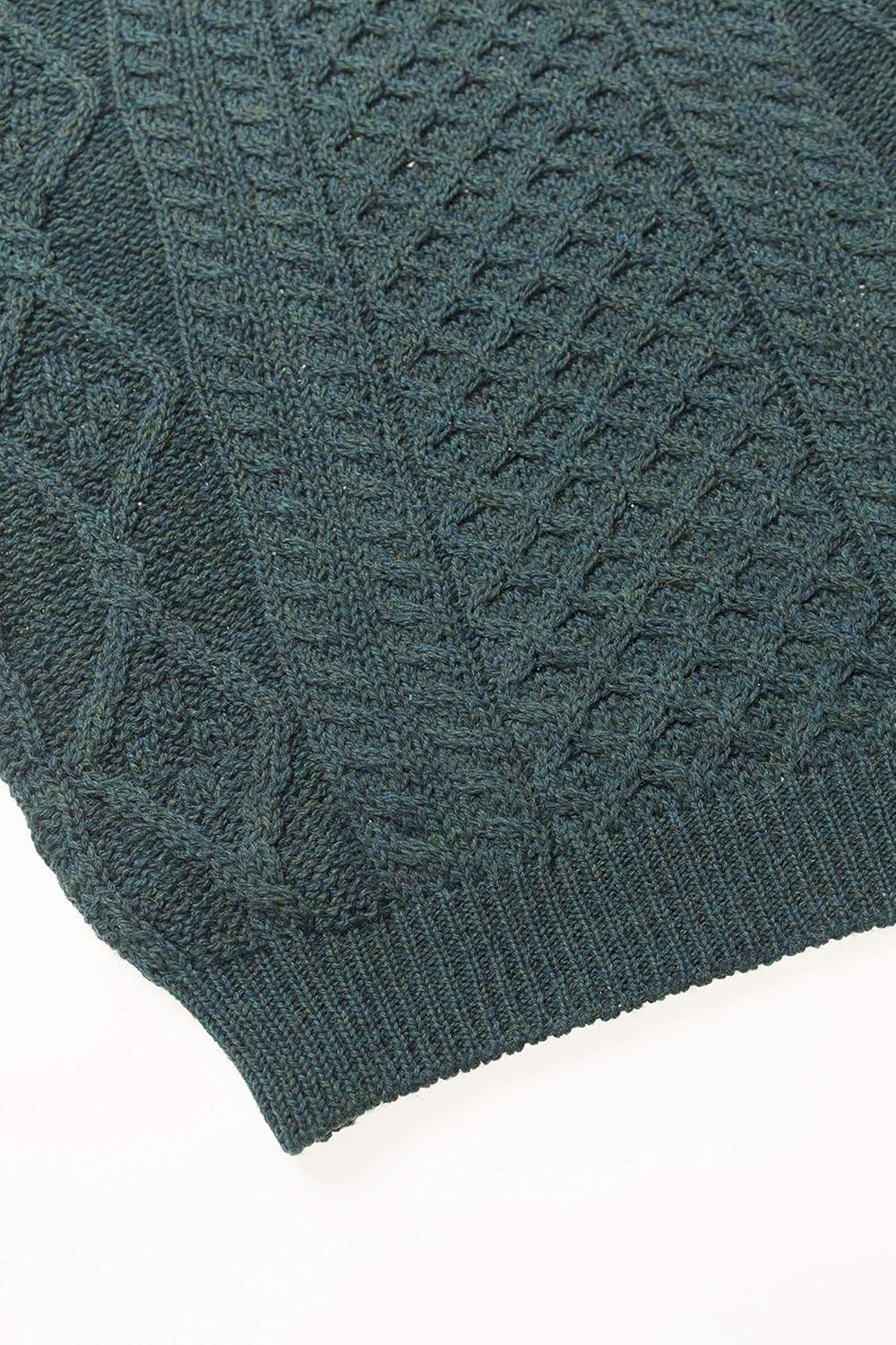 Aran Crafts Irish Soft Cable Knitted Crew Neck Unisex Sweater (100% Pure New Wool) - Image 4