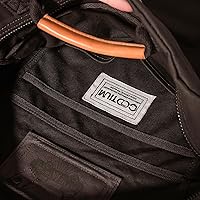 Vista 5 de Gootium Mochila de lona para mujer, estilo vintage, con cremallera, casual, mochila de tela para viajes al aire libre, Umber, Tamaño único, Mochilas