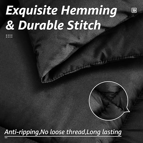 Vista 11 de HYLEORY All Season Twin Size Bed Comforter - Cooling Down Alternative Quilted Duvet Insert with Corner Tabs - Winter Warm - Machine Washable