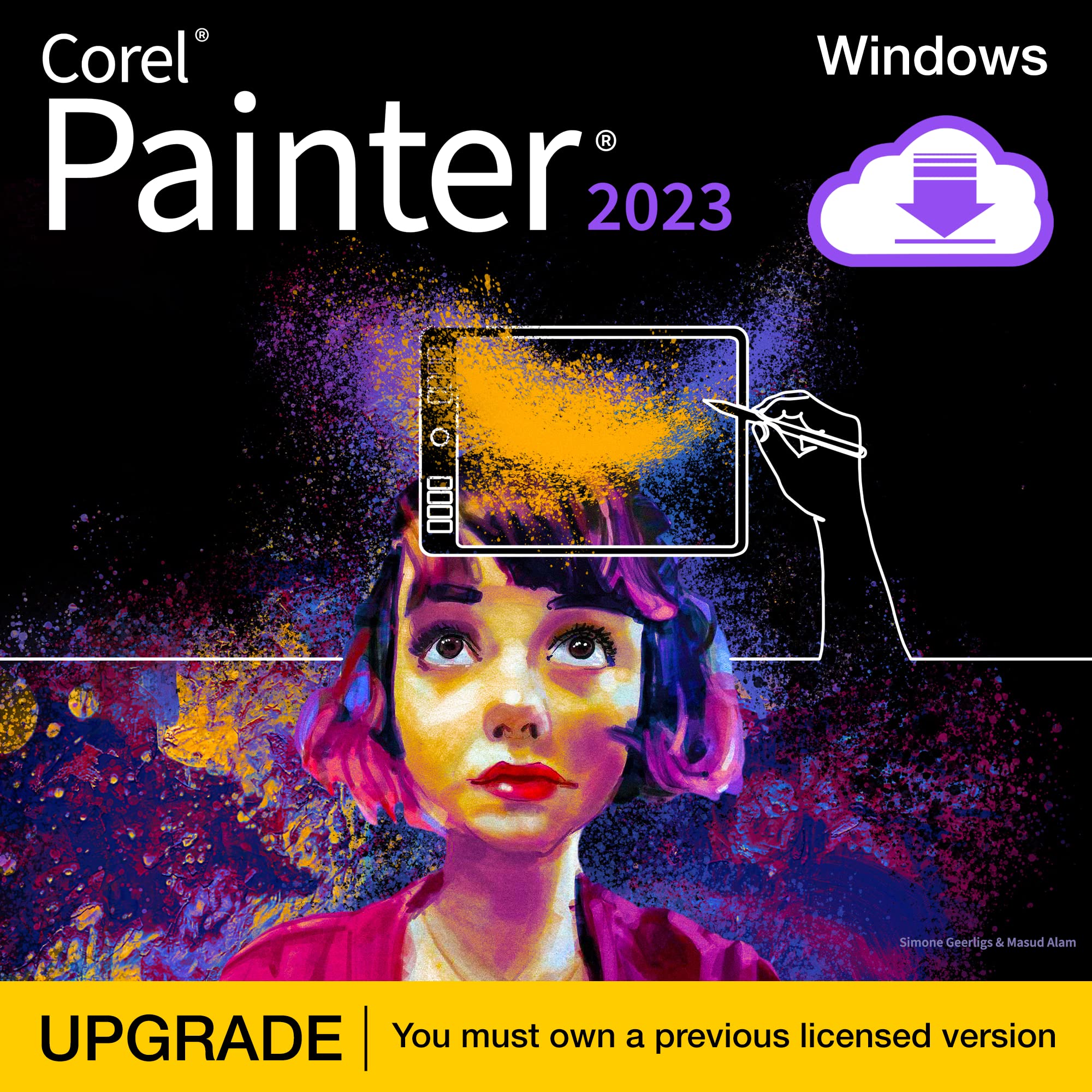 Corel Painter 2023 Upgrade | Digital Painting Software | Illustration, Concept, Photo, and Fine Art | Perpetual license | 1 Device | PC/MAC | Code [Delivery]