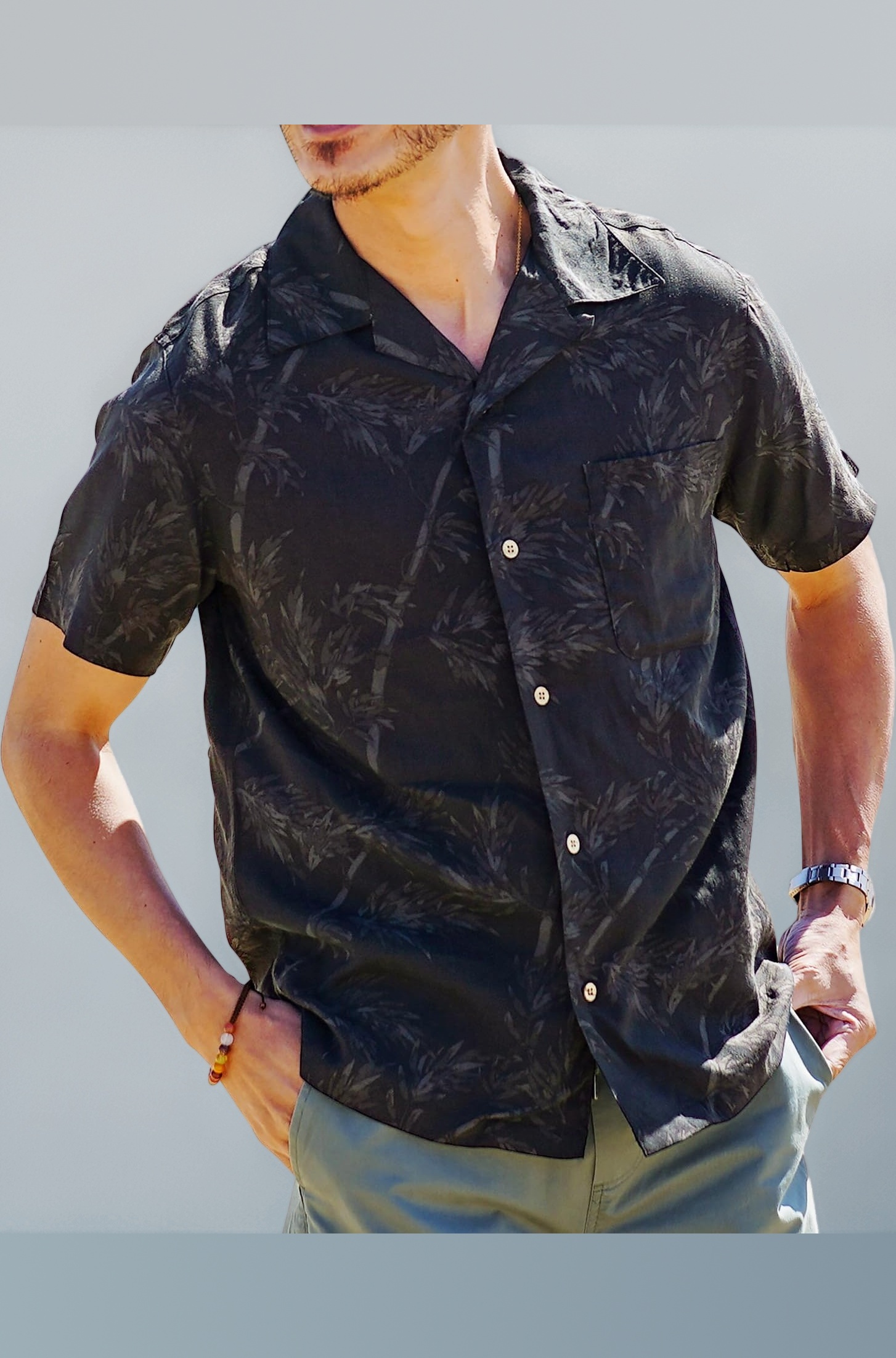 [JIGGYS SHOOP] Jiggies Shop Aloha Shirt | Short Sleeve Rayon Open Collar Pattern Hawaiian Summer Open Collar Surf Style Resort Sea Beach Pair Just Size Slightly Slim