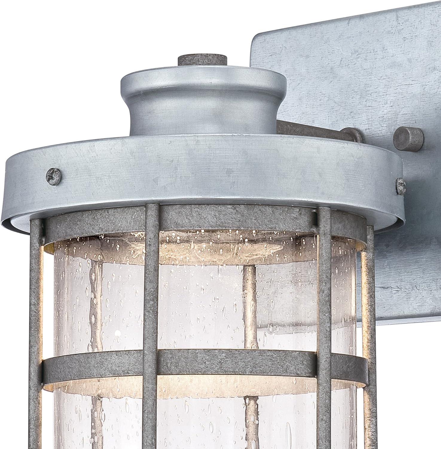 Flash Deals - 50% OFF Westinghouse Lighting 6347800 Barkley One-Light LED Outdoor Wall Fixture, Galvanized Steel Finish with Clear Seeded Glass