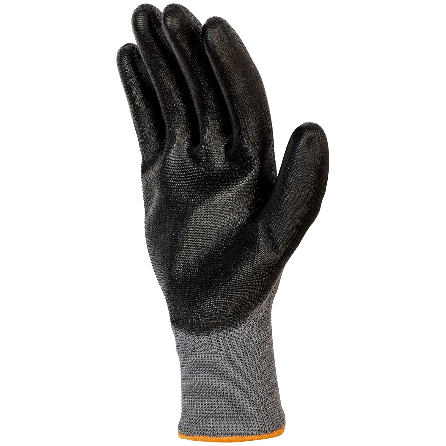 AmazonBasics Polyurethane Coated Work Gloves, Polyester Liner Fiber, Touch Screen, Grey, Size 11, XXL, 12-Pair