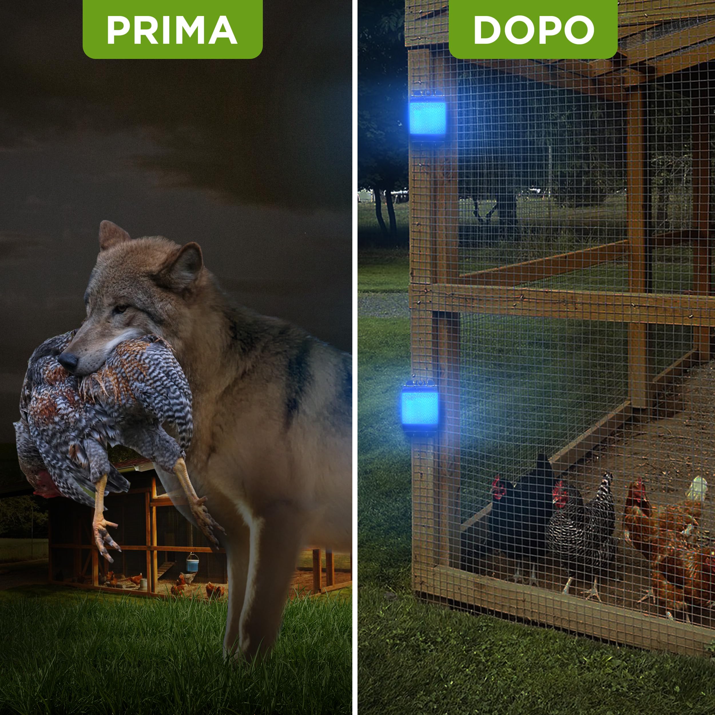ISOTRONIC Repellente Solare Animali Selvatici LED Blu (6 Pezzi), Dissuasore per Procioni Cervi Volpi Cinghiali, Raggio d'azione 40m², Deterrente Efficace Esterno e Giardino Senza Veleni