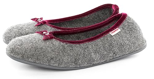 GIESSWEIN Hohenau – Damen Hausschuhe, Flache Pantoffeln, Komfortable Sohle, Warme