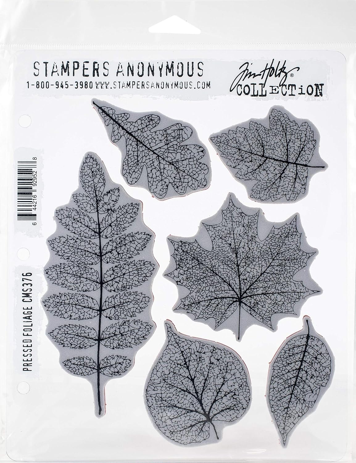 Tim Holtz - Stampers Anon CLING RBBR STAMP SET PRSD FOLIA, Pressed Foliage