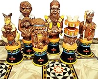 Vista 1 de Aborígenes australianos tribales hombres de ajedrez conjunto aborigen NO Junta - NO Board