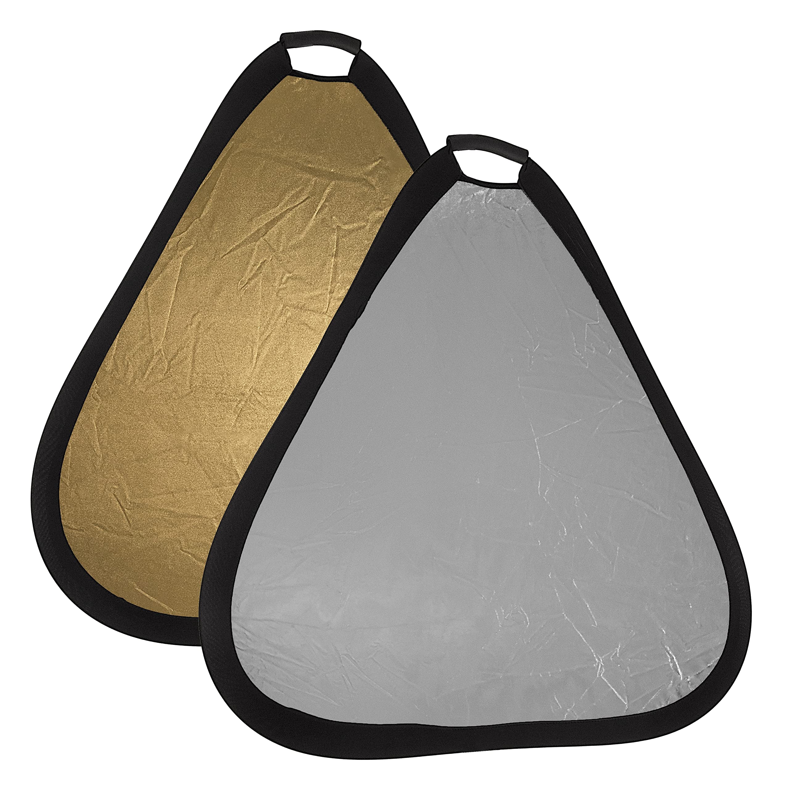 Fotodiox32in (80cm) 2-in-1 Collapsible Teardrop Reflector Disc - Silver/Gold