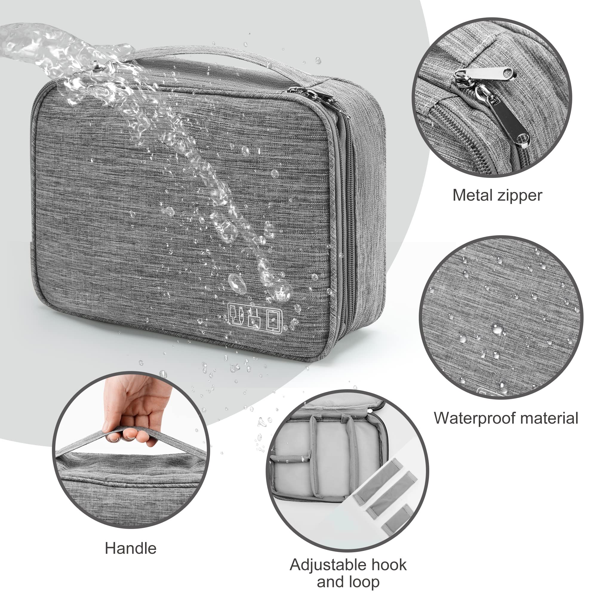 Tomtoc Aviator T33 Pochette De Voyage Rangement Câble Et Chargeur & Voyage Paisible Sac De Rangement électronique