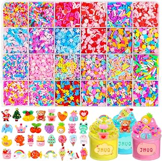 26-Grid Slime Mix Ins 30 Styles Slime Charms Add Ins Fake Sprinkles Polymer Slices Kawaii Charms for DIY Crafting Cellphone Nail Art Design