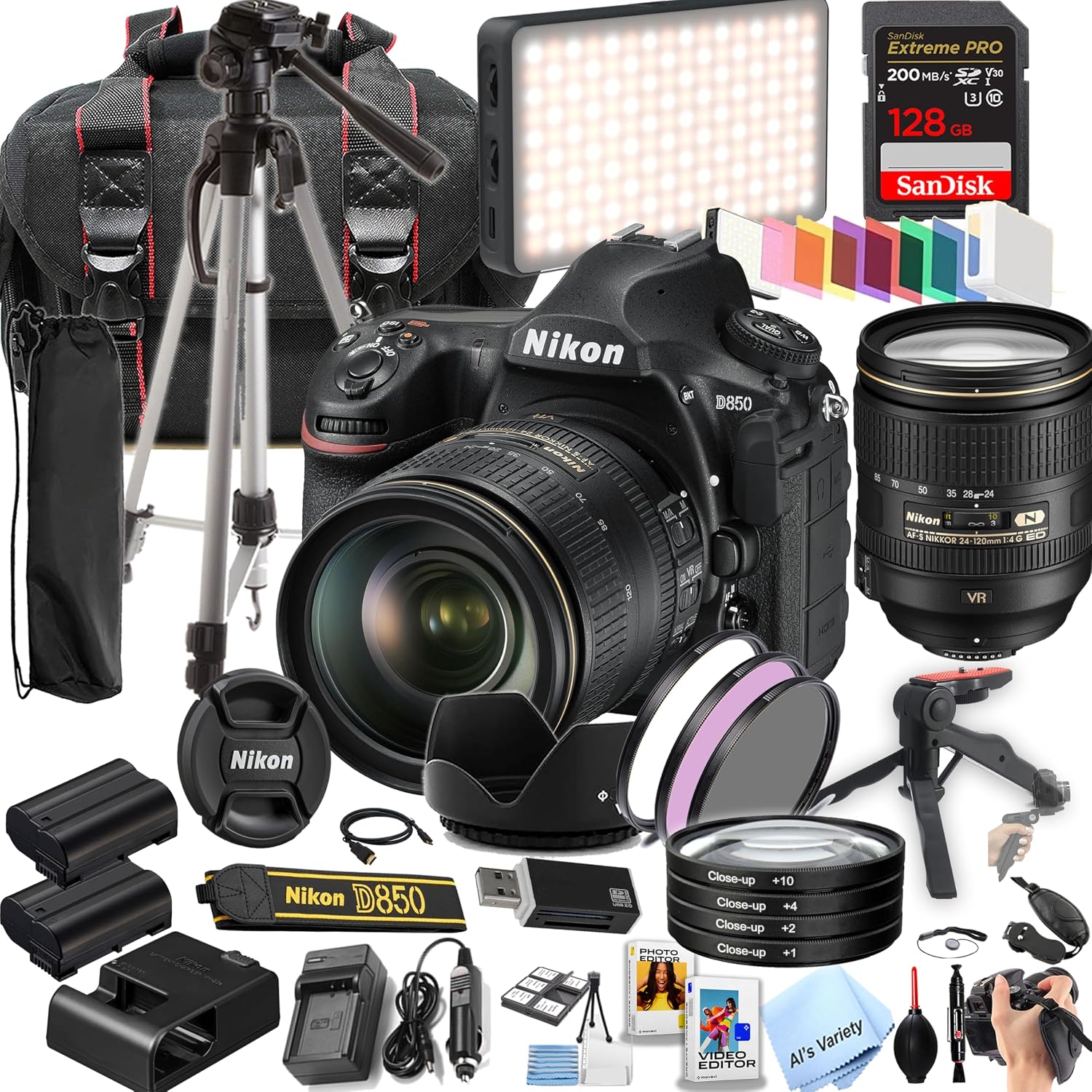 Nikon D850 Cámara DSLR con lente 24-120mm f/4G ED VR miniatura 1