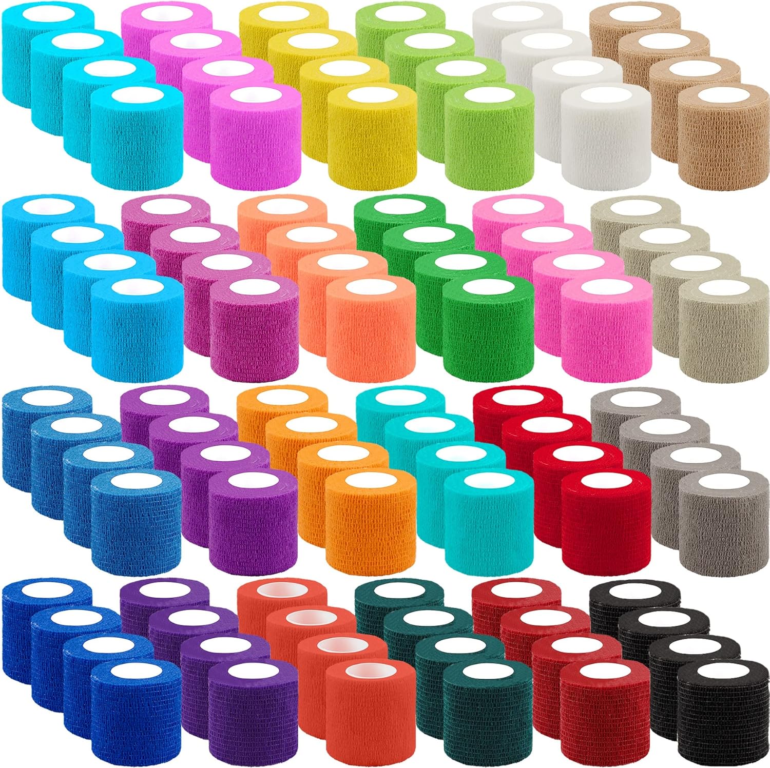 BQTQ 96 Rolls Self Adhesive Bandage Wrap Tape 2 Inch Self