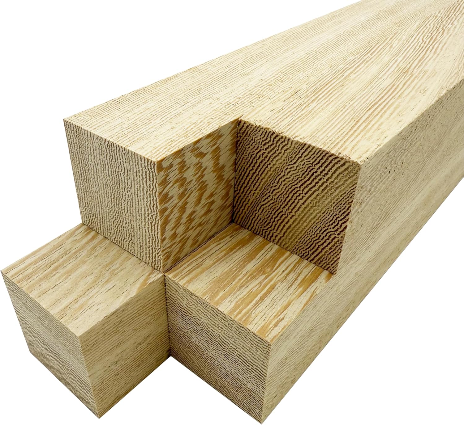 Barrington Hardwoods' White Wenge Lumber Square Turning Blanks - 2" x 2" (4 Pcs) (2" x 2" x 18", 4)